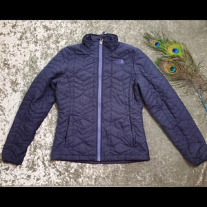 The North Face Navy Quilted Puffer Jacket